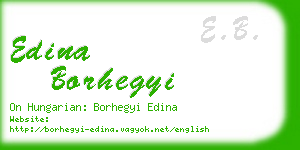 edina borhegyi business card